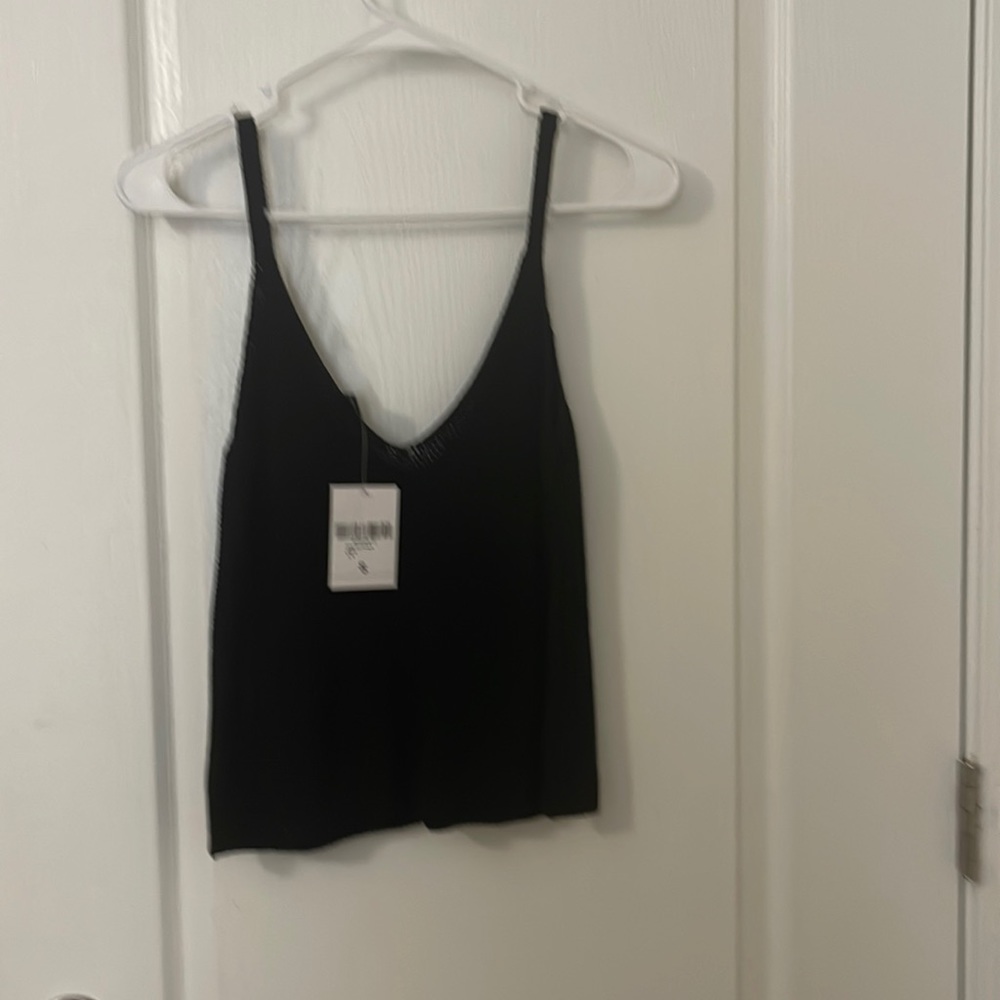 Black crochet crop top